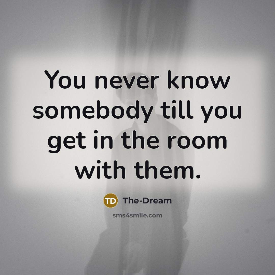 “You never know somebody till you get in the room…” quote by The-Dream