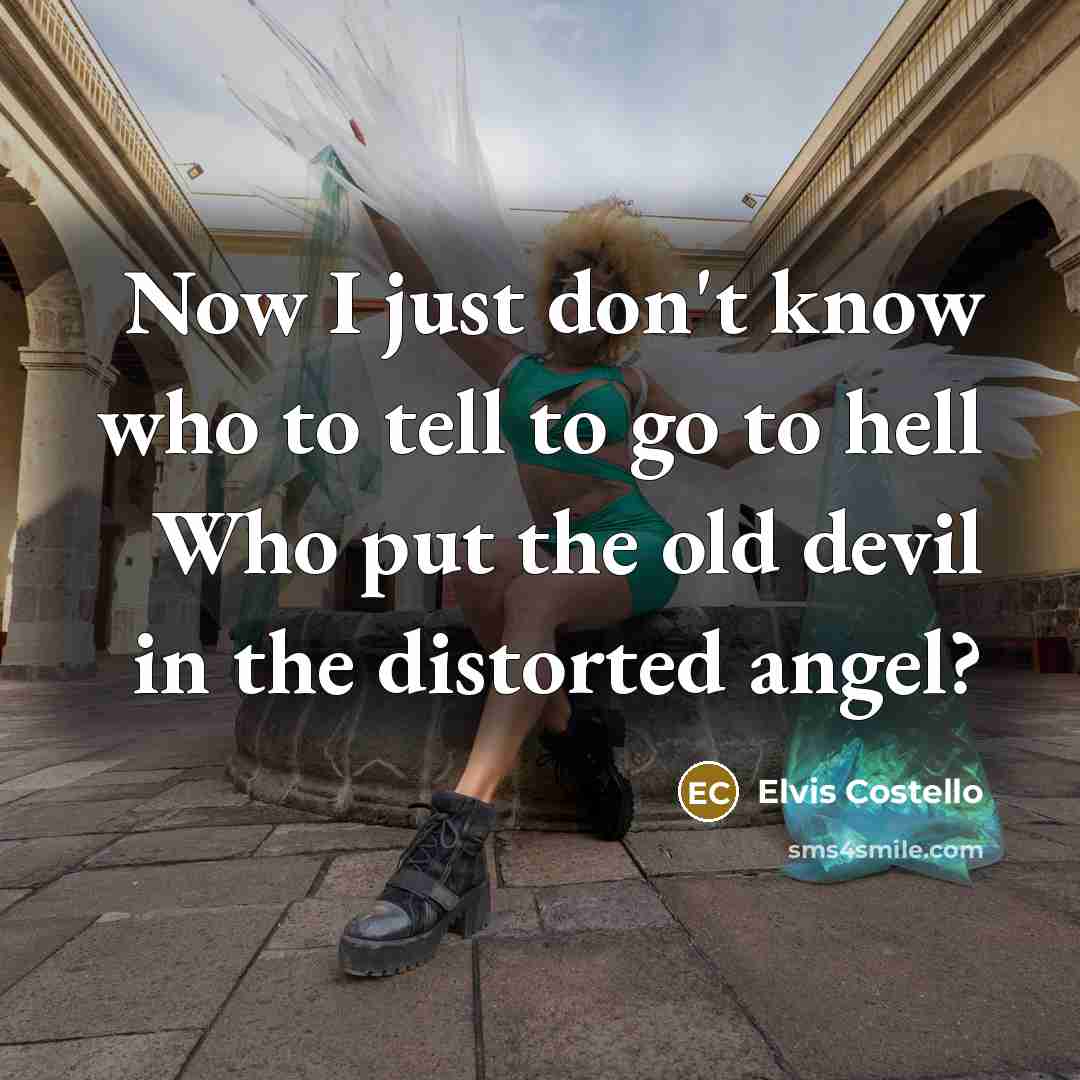 “Now I just don't know who to tell to go…” quote by Elvis Costello