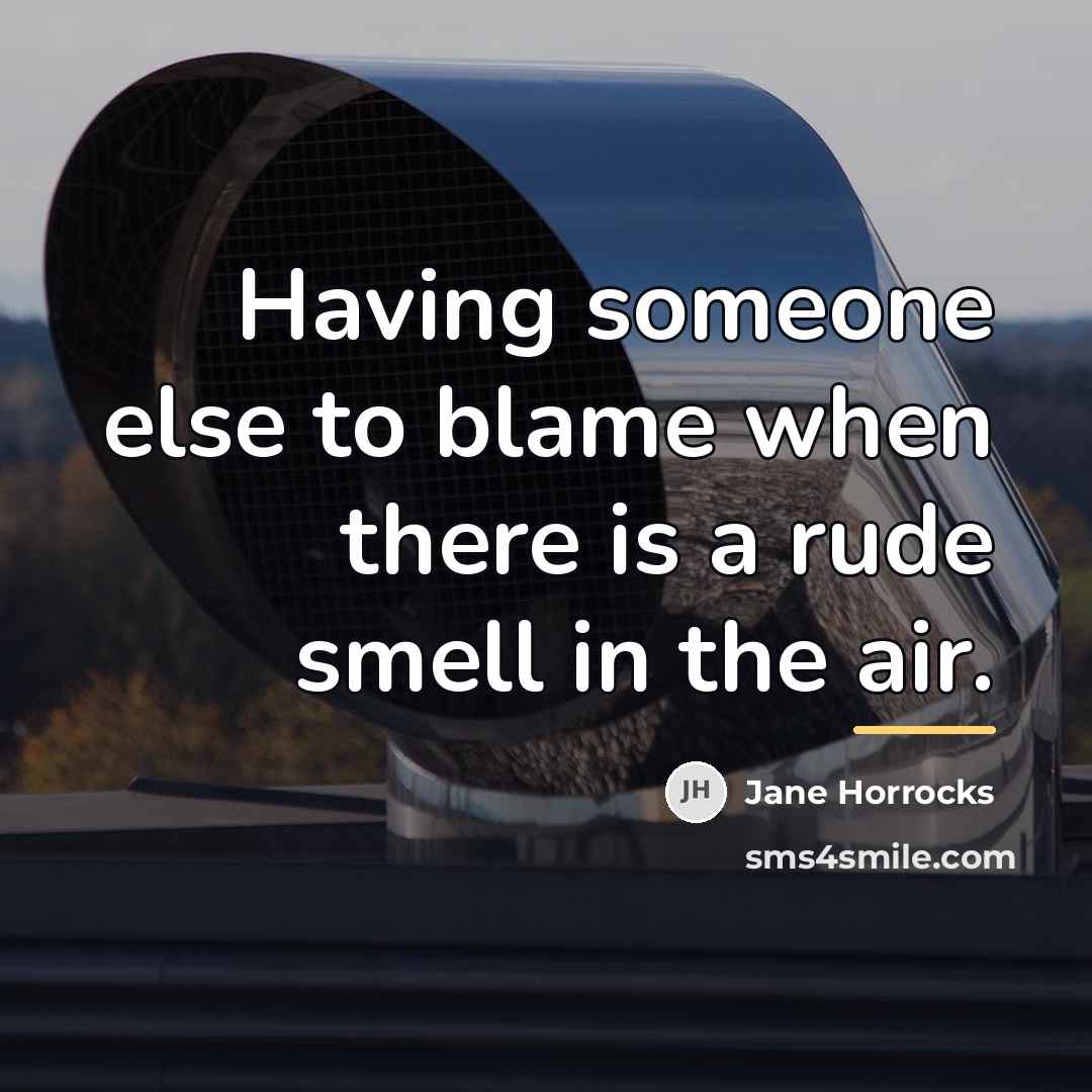 “Having someone else to blame when there is a rude…” quote by Jane Horrocks