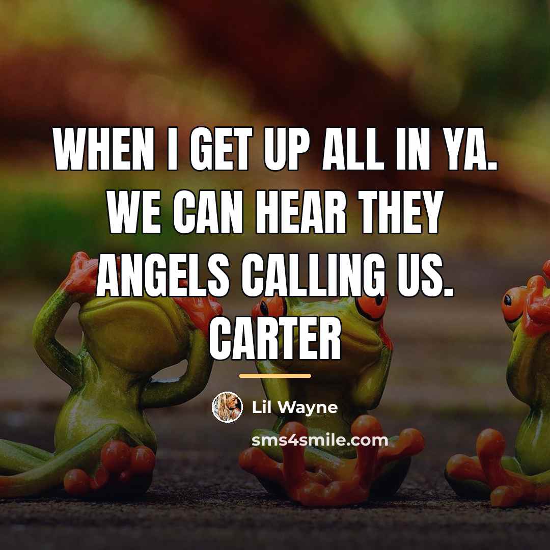 “When I get up all in ya. We can hear…” quote by Lil Wayne