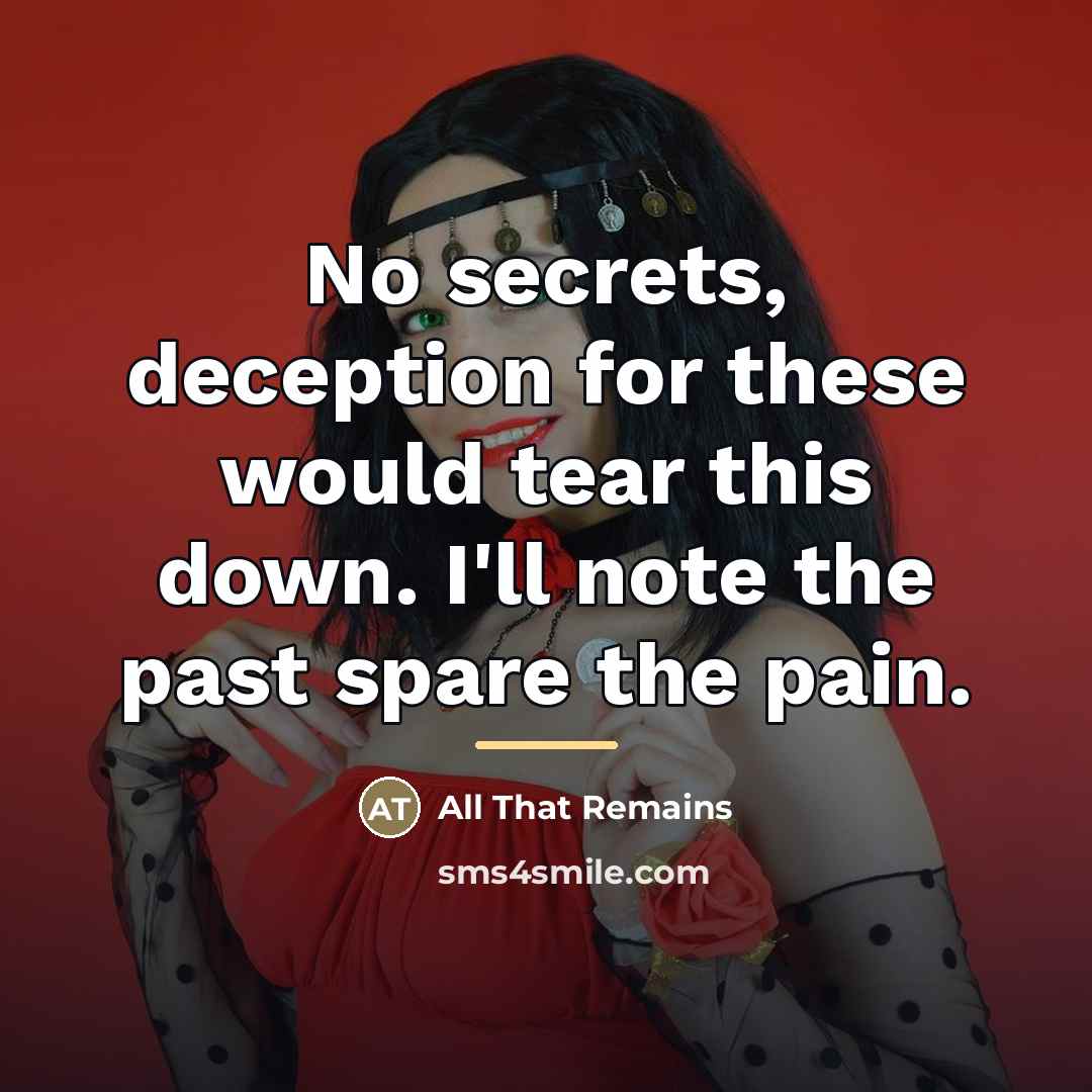 “No secrets, deception for these would tear this down. I'll…” quote by All That Remains