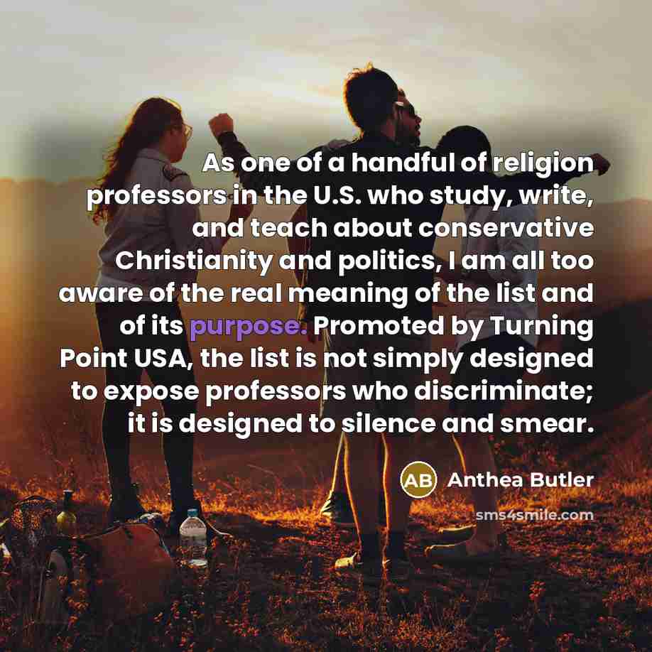 “As one of a handful of religion professors in the…” quote by Anthea Butler