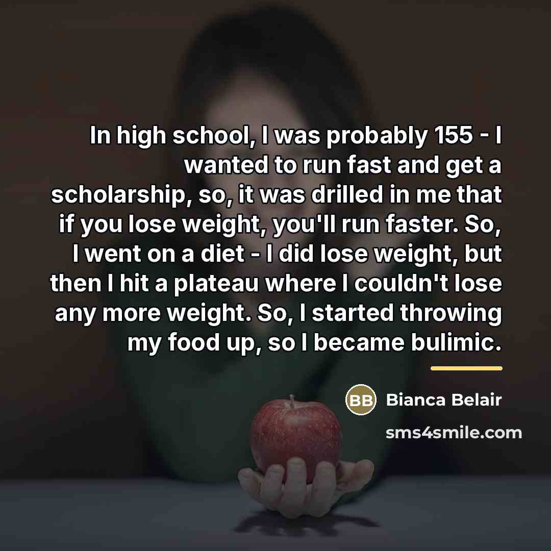 “In high school, I was probably 155 - I wanted…” quote by Bianca Belair
