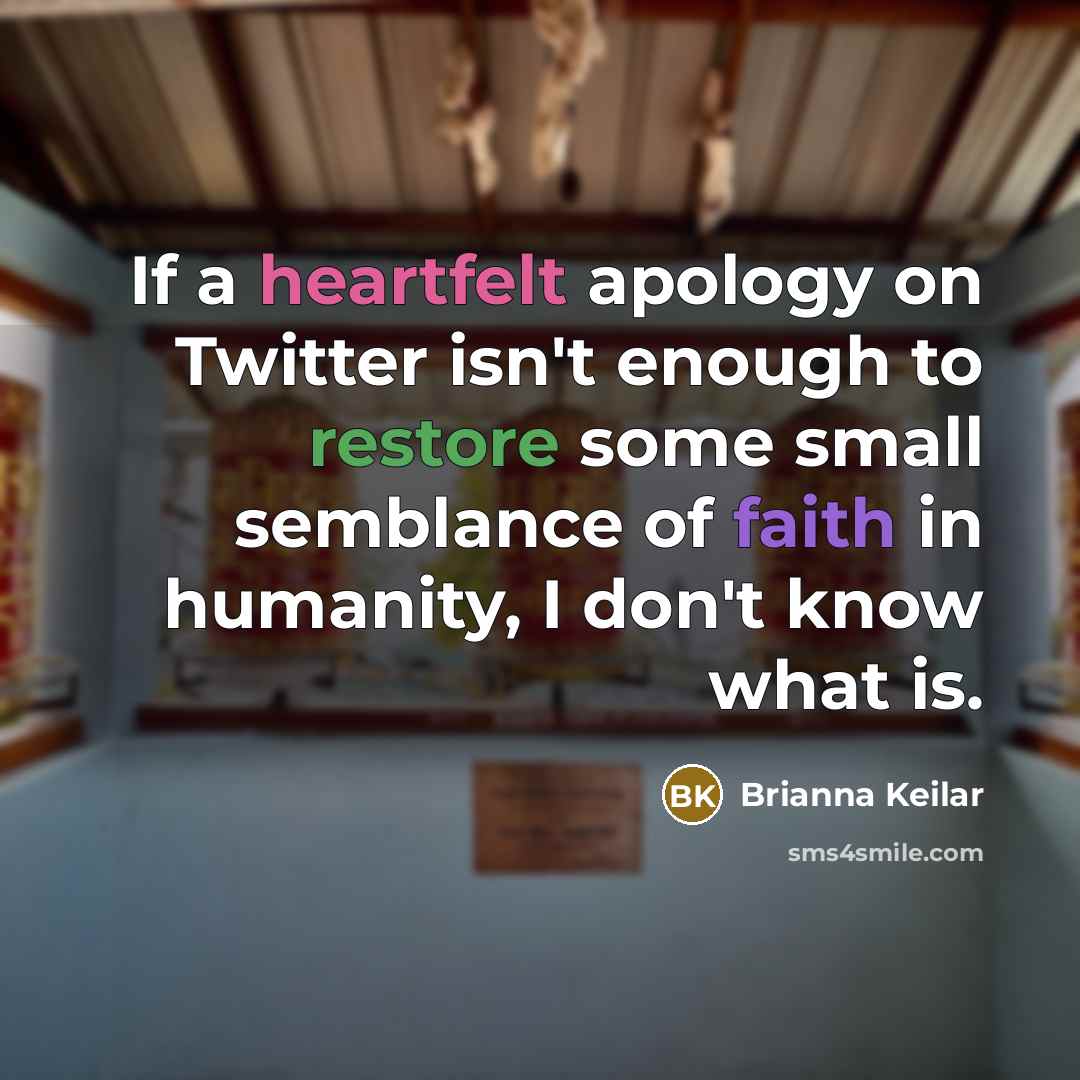 “If a heartfelt apology on Twitter isn't enough to restore…” quote by Brianna Keilar