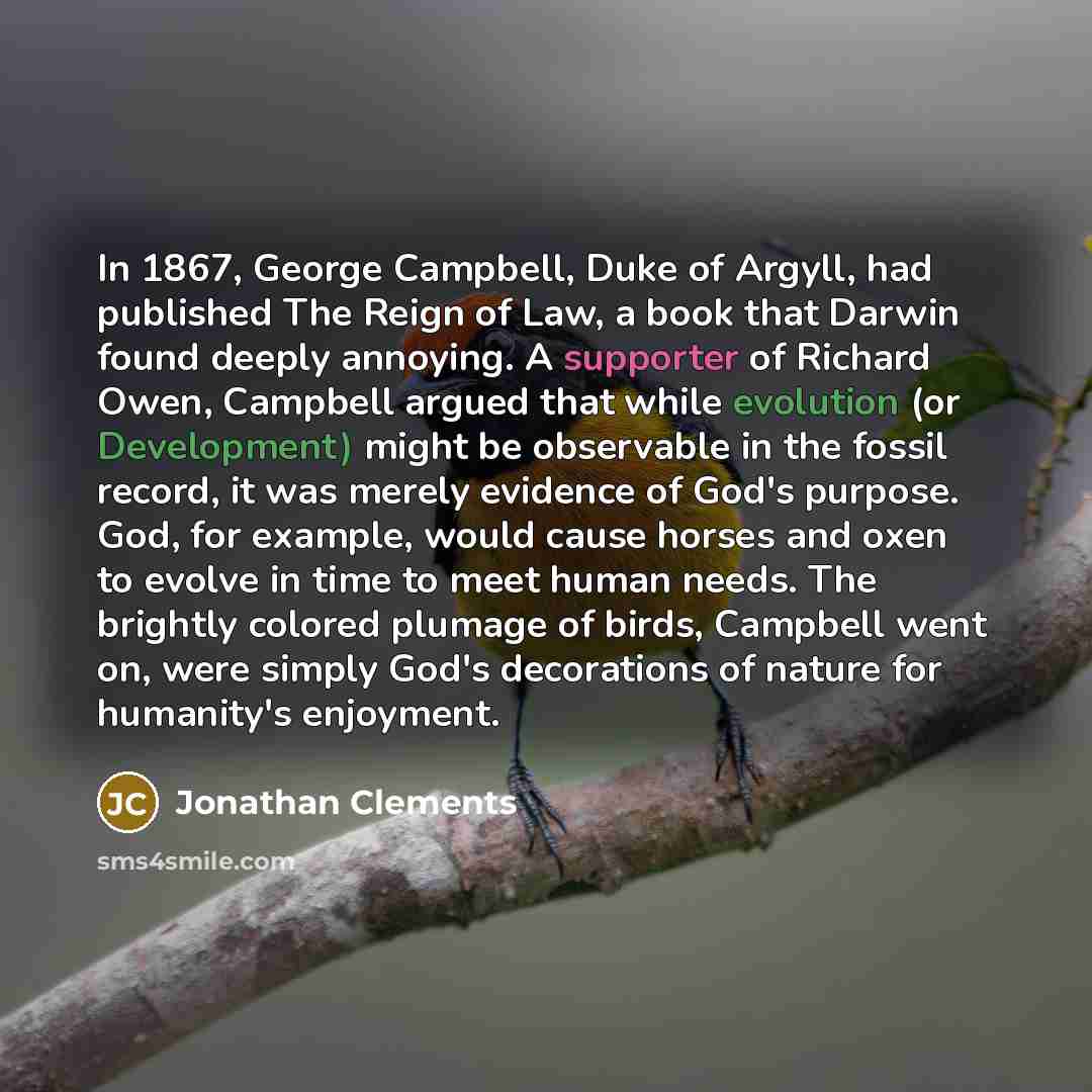 “In 1867, George Campbell, Duke of Argyll, had published The…” quote by Jonathan Clements
