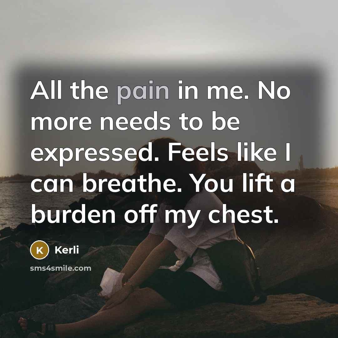 “All the pain in me. No more needs to be…” quote by Kerli
