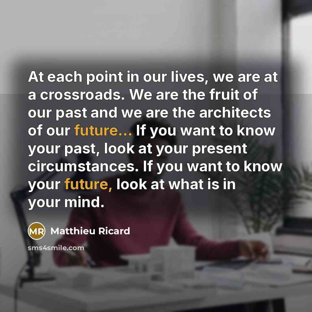 “At each point in our lives, we are at a…” quote by Matthieu Ricard