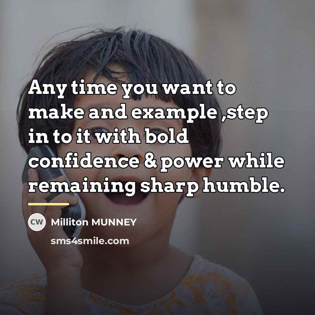 “Any time you want to make and example ,step in…” quote by Milliton MUNNEY