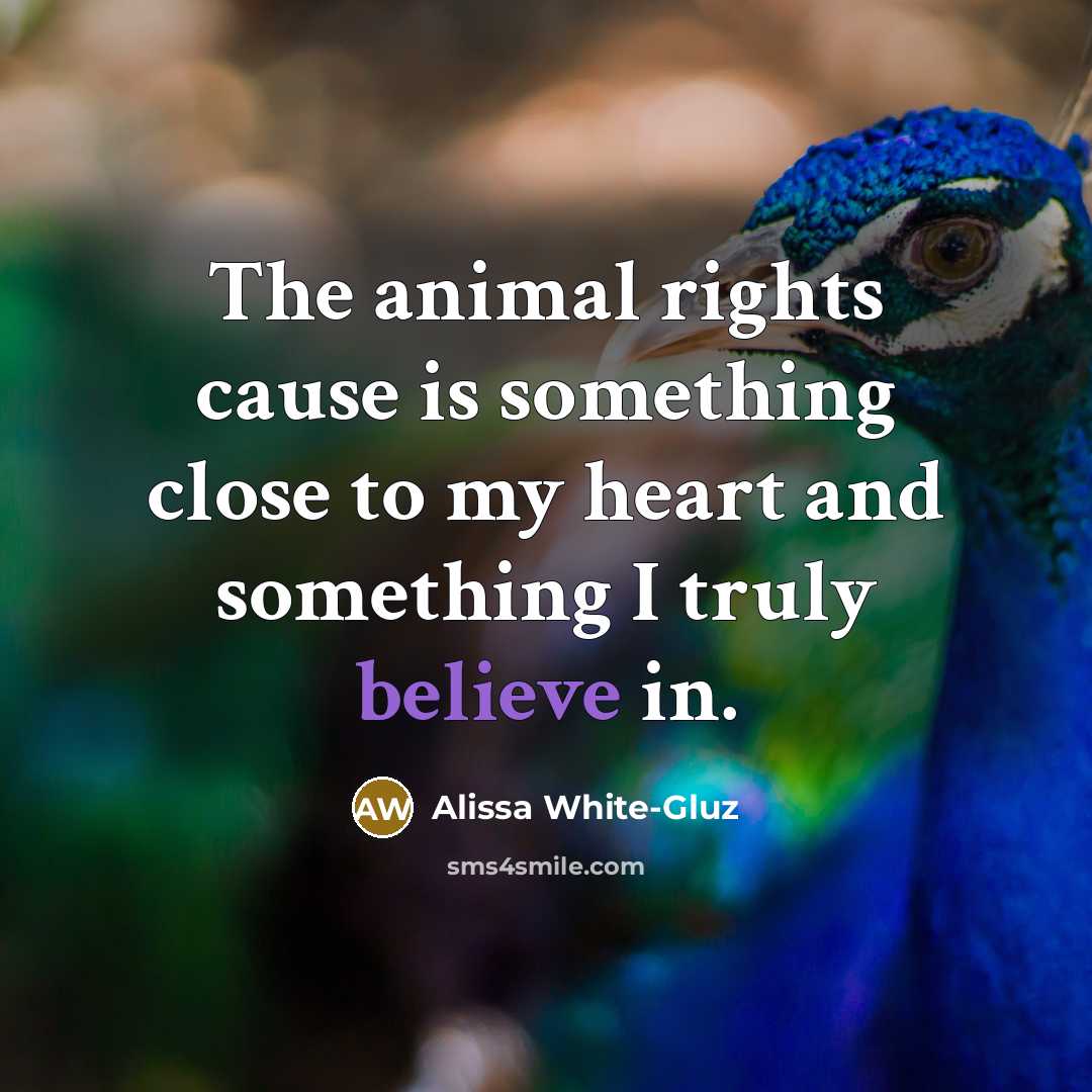 “The animal rights cause is something close to my heart…” quote by Alissa White-Gluz
