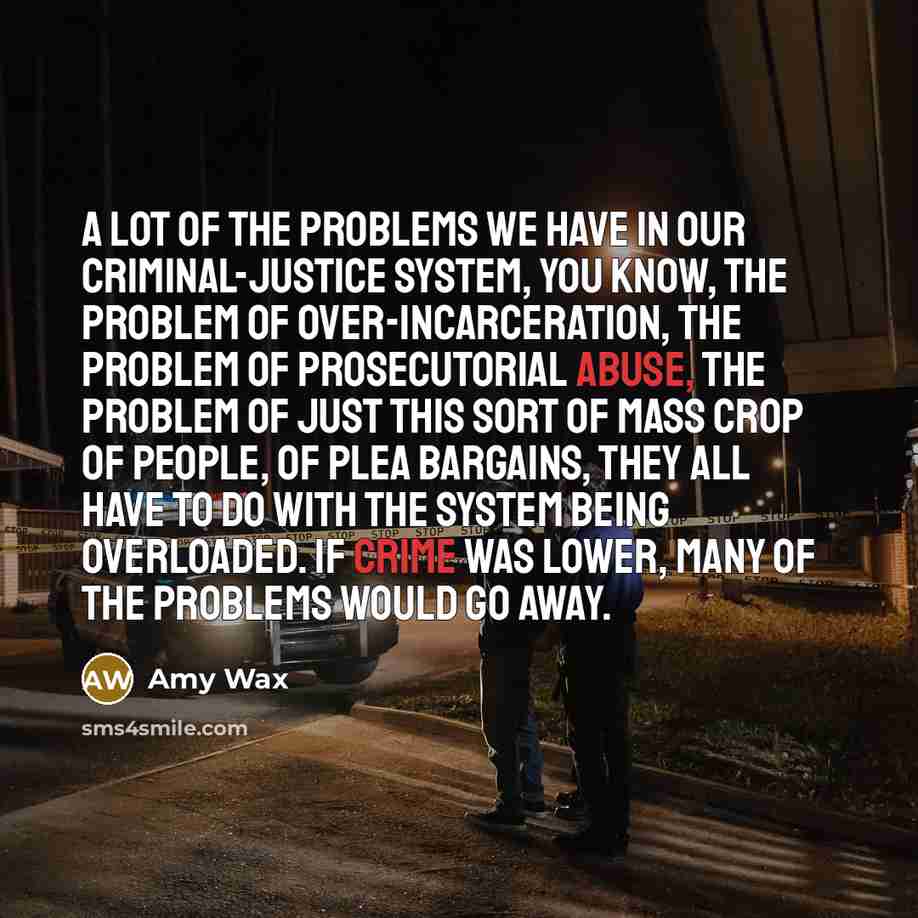 “A lot of the problems we have in our criminal-justice…” quote by Amy Wax