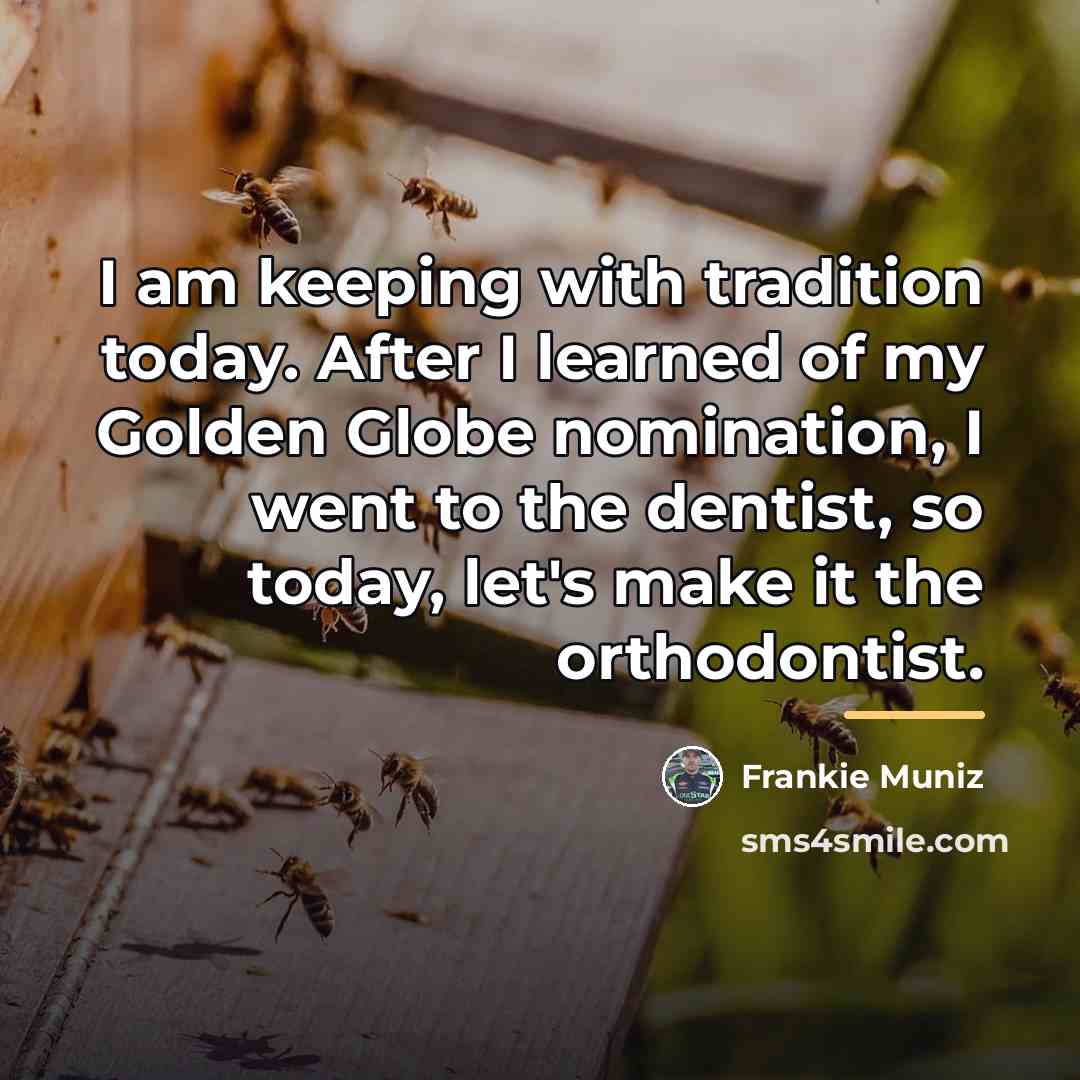 “I am keeping with tradition today. After I learned of…” quote by Frankie Muniz