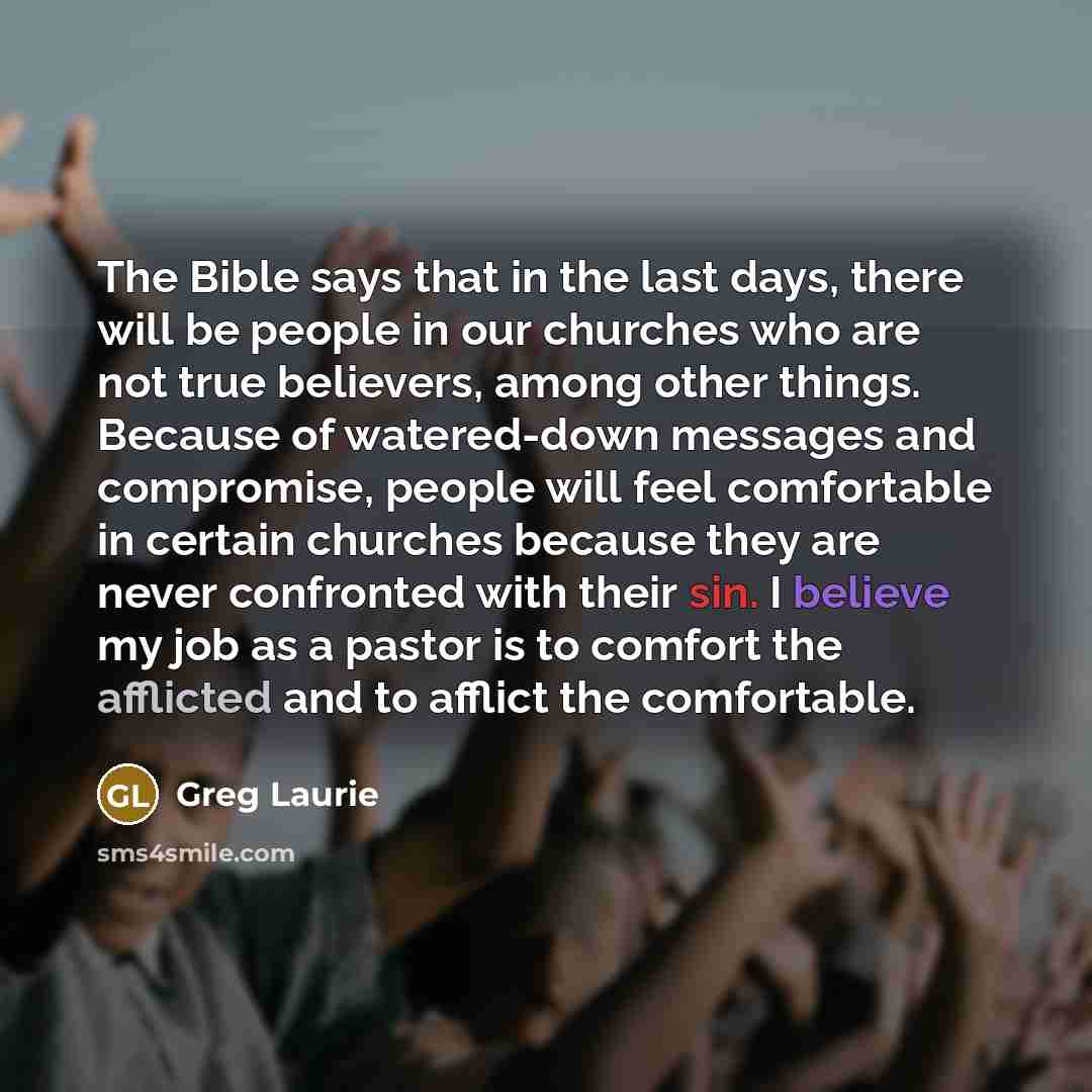 “The Bible says that in the last days, there will…” quote by Greg Laurie
