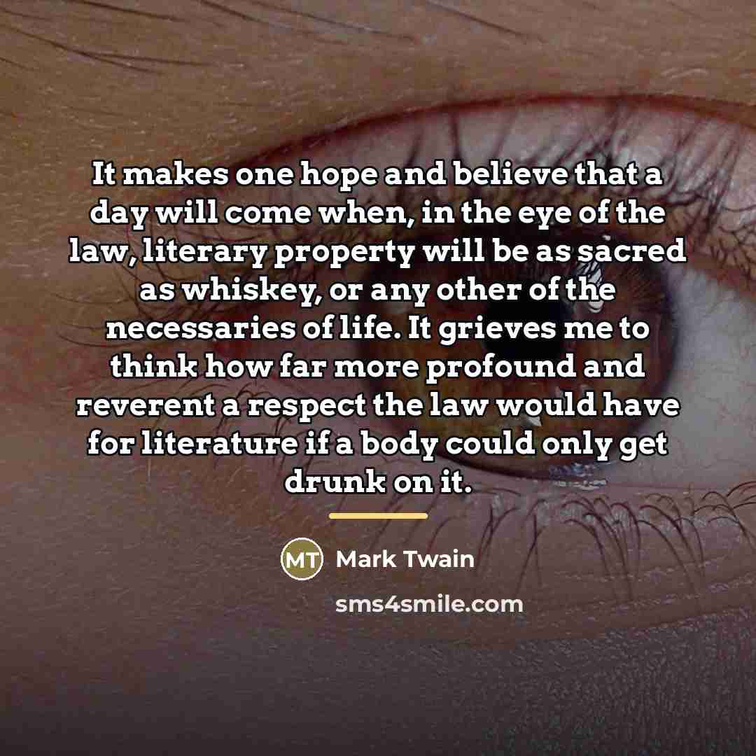 “It makes one hope and believe that a day will…” quote by Mark Twain