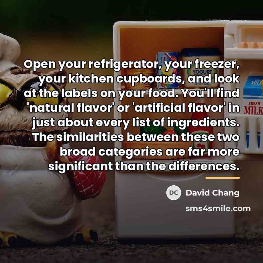 “Open your refrigerator, your freezer, your kitchen cupboards, and look…” quote by David Chang