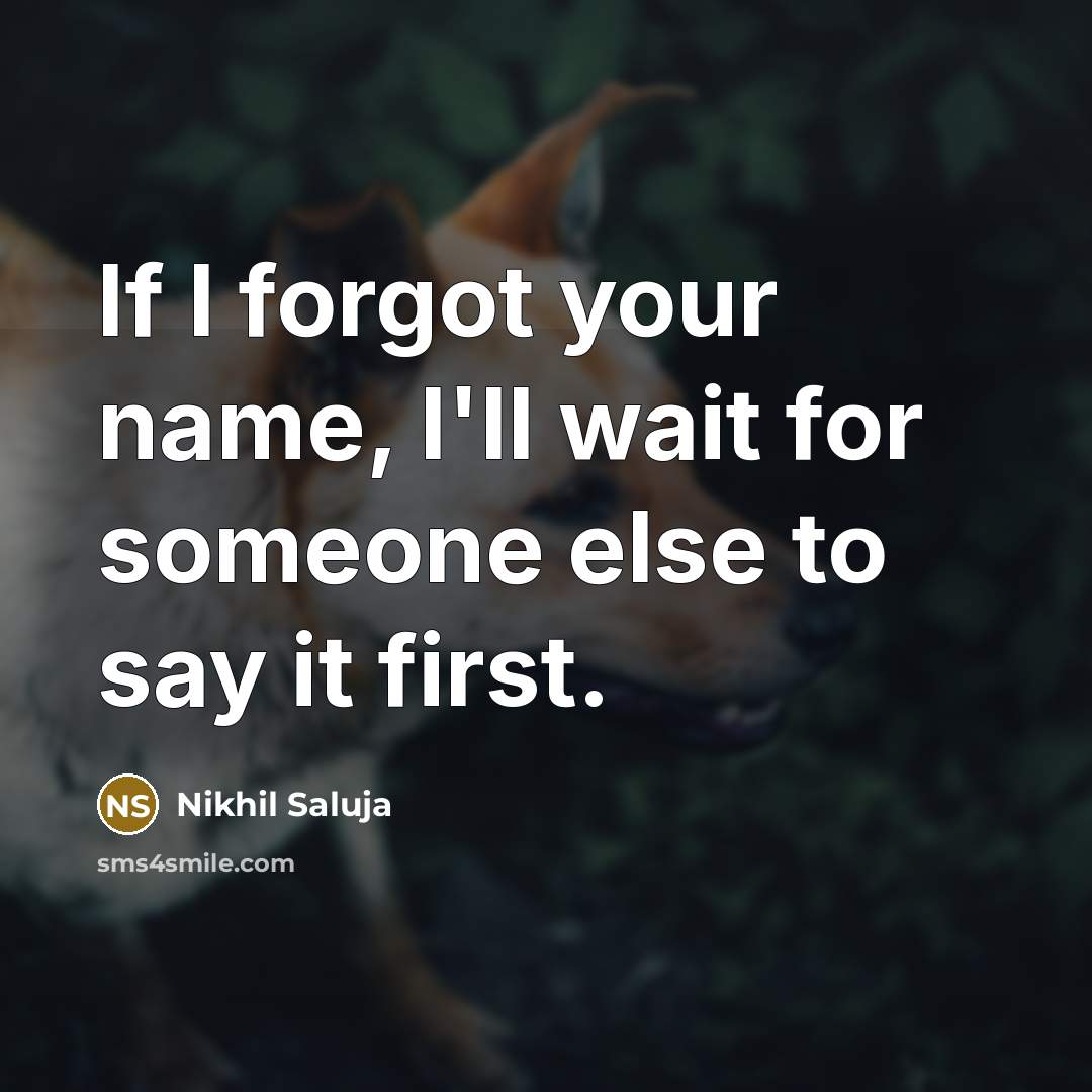 “If I forgot your name, I'll wait for someone else…” quote by Nikhil Saluja
