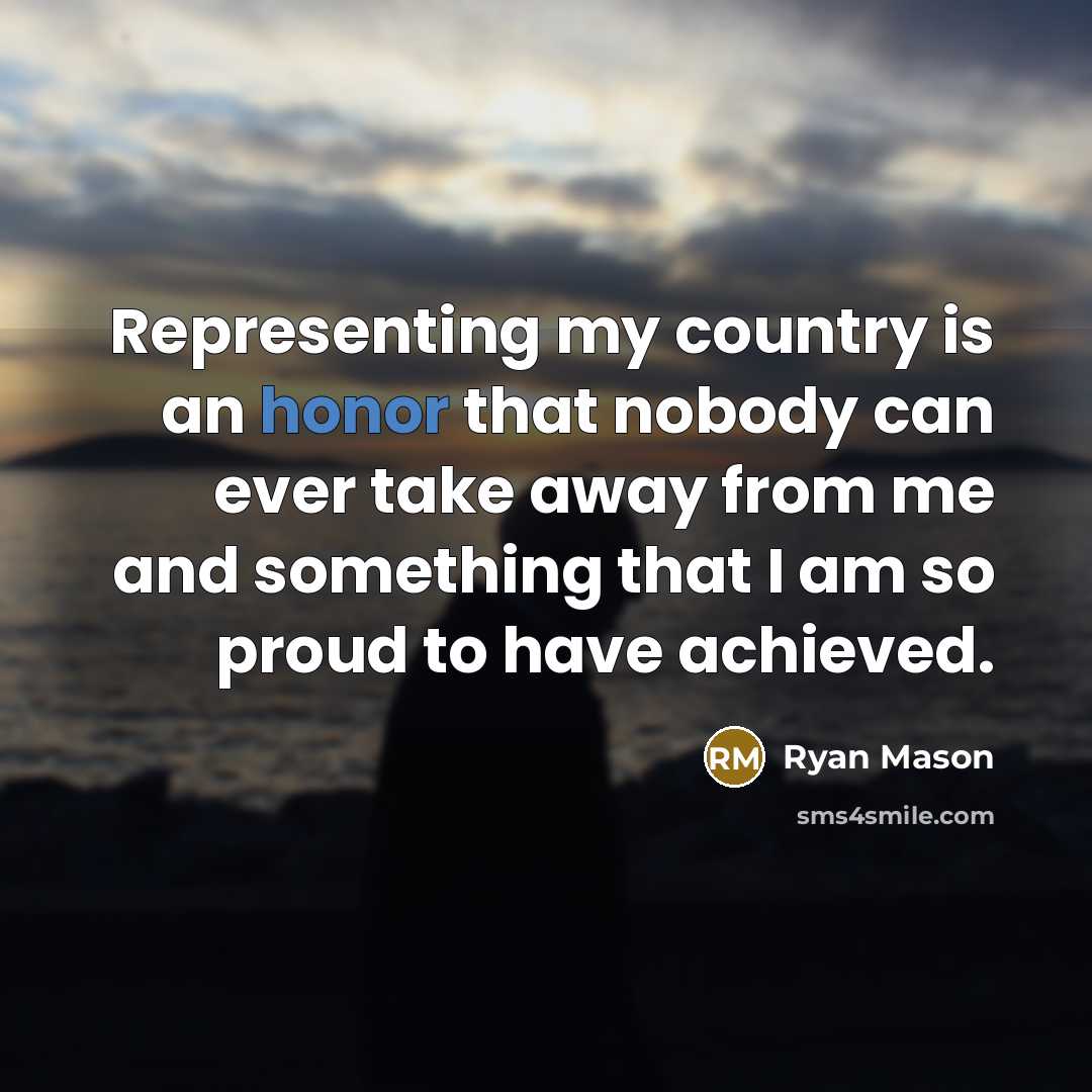 “Representing my country is an honor that nobody can ever…” quote by Ryan Mason