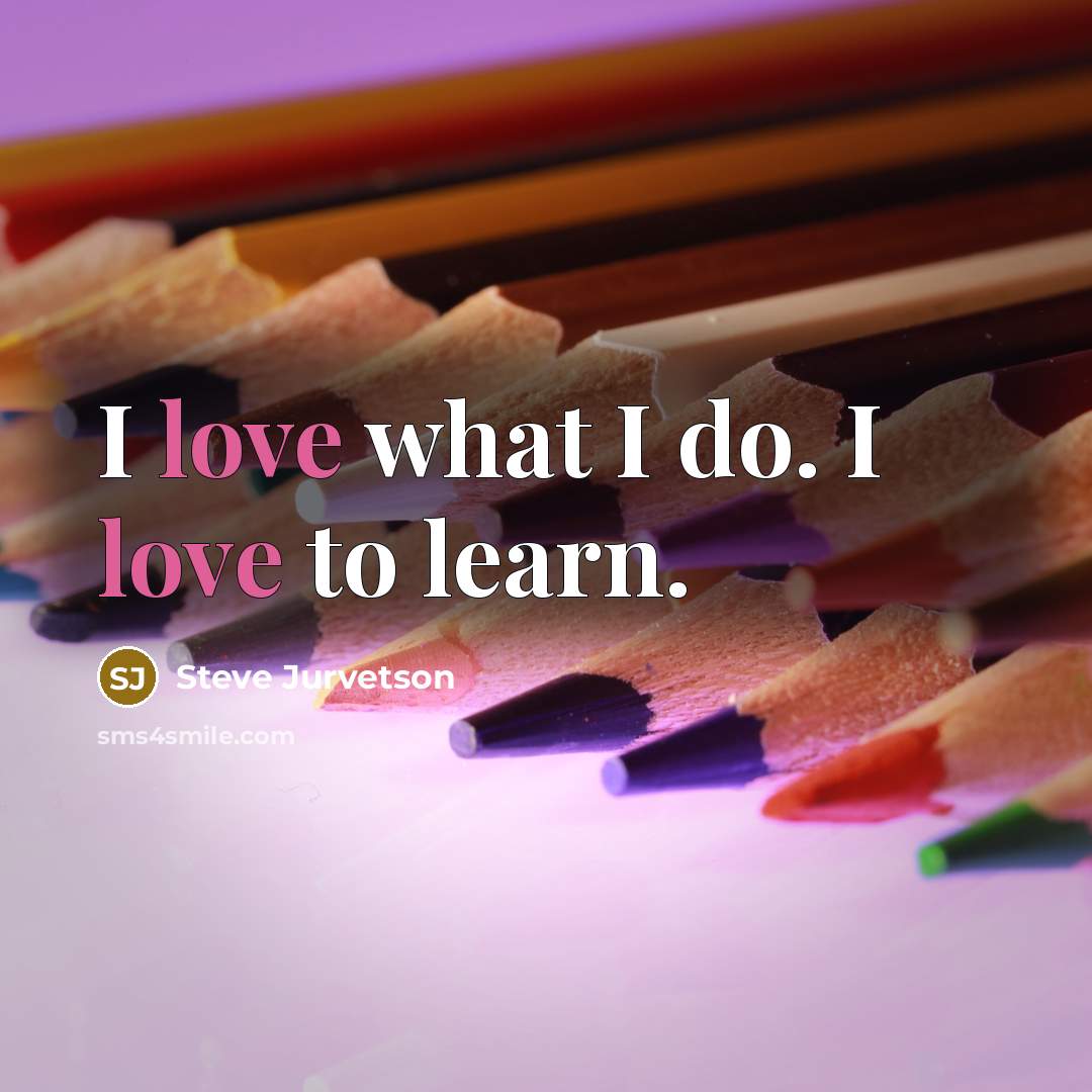 “I love what I do. I love to learn.…” quote by Steve Jurvetson