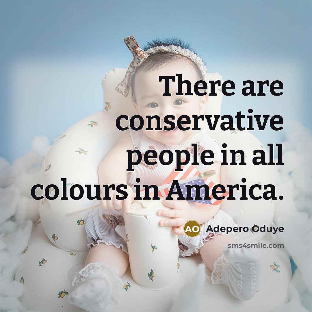 “There are conservative people in all colours in America.…” quote by Adepero Oduye
