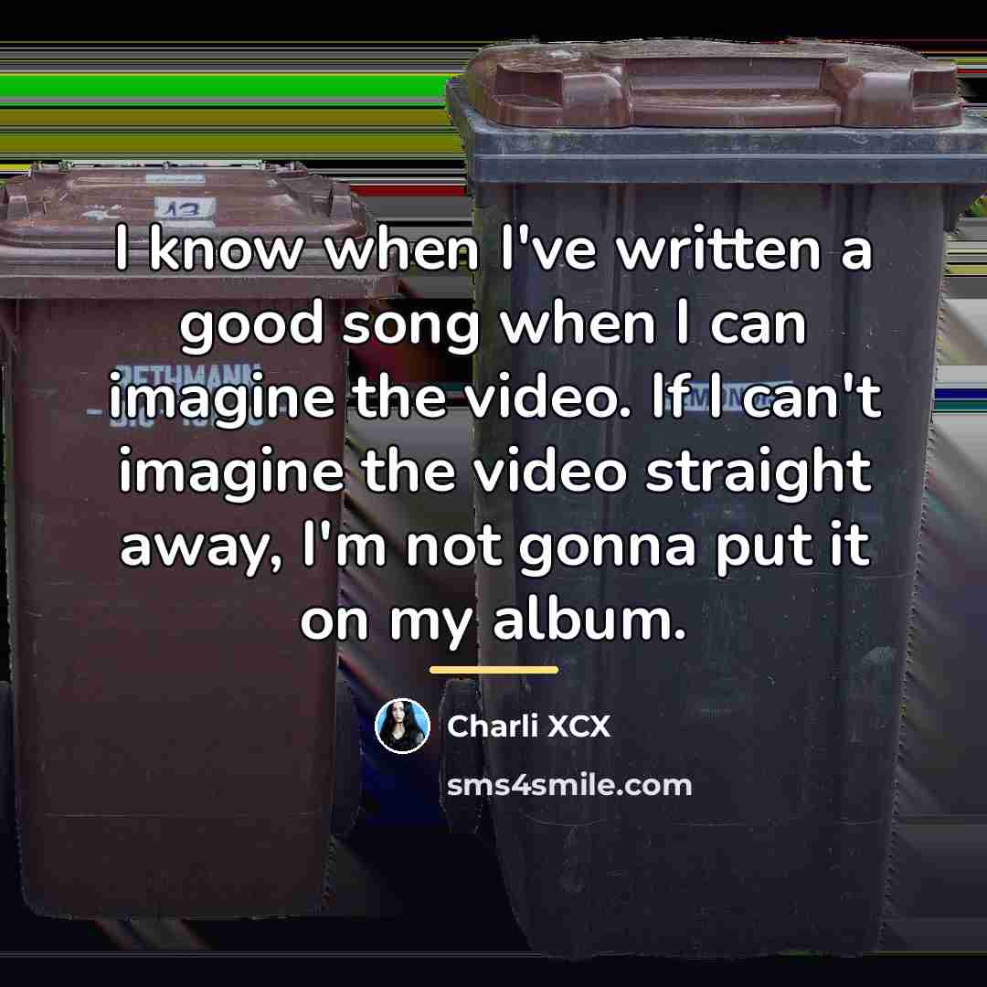 “I know when I've written a good song when I…” quote by Charli XCX