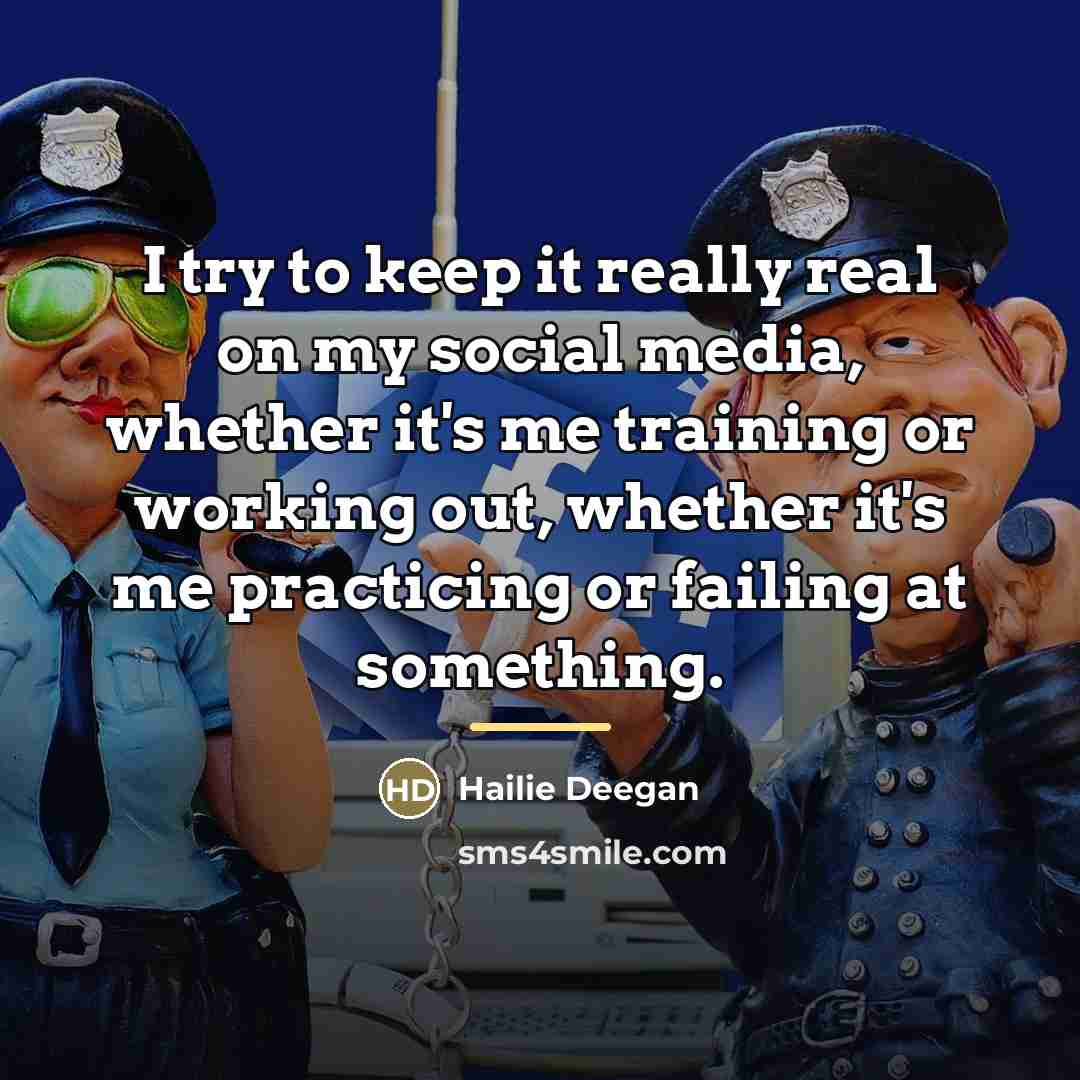 “I try to keep it really real on my social…” quote by Hailie Deegan