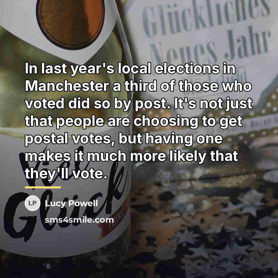 “In last year's local elections in Manchester a third of…” quote by Lucy Powell