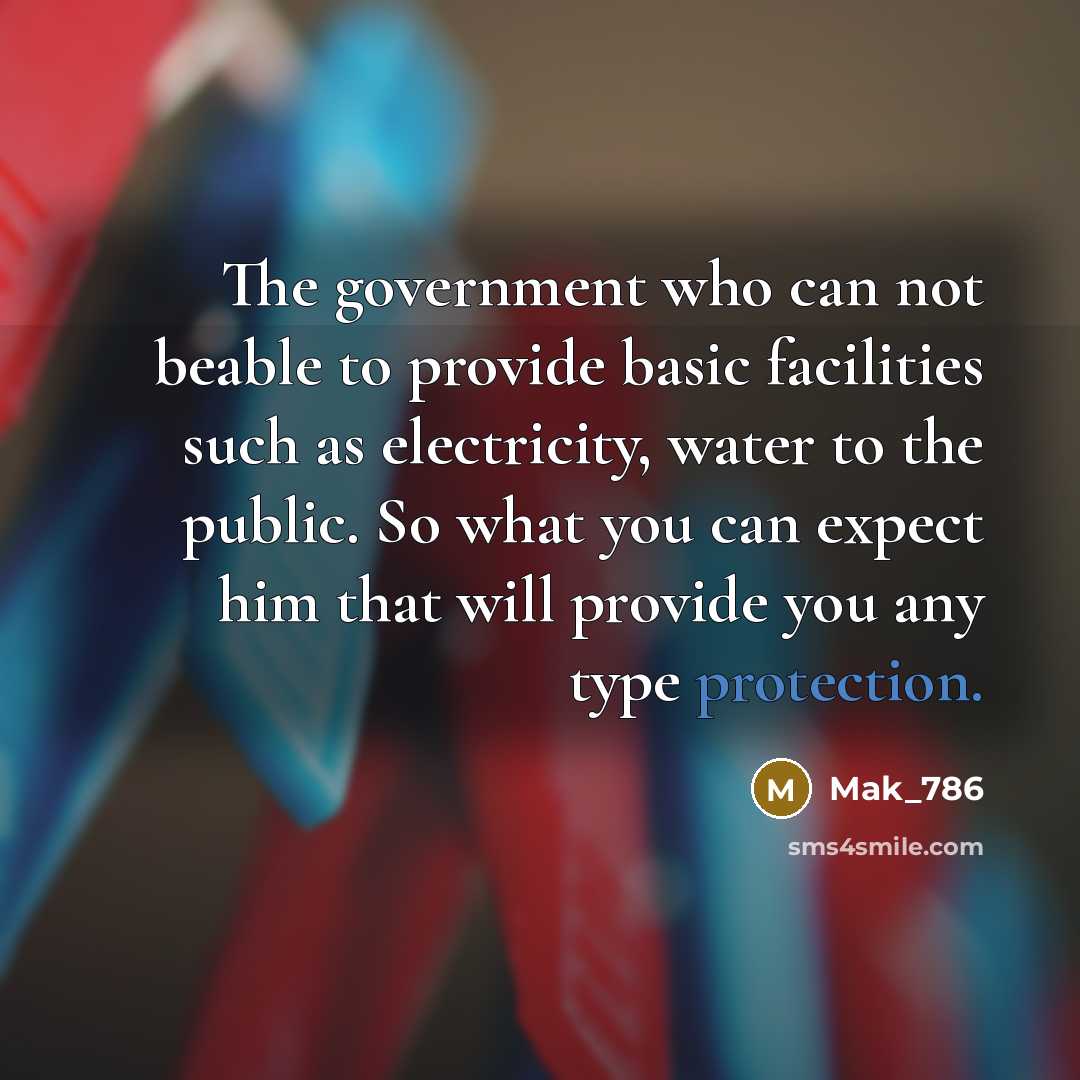 “The government who can not beable to provide basic facilities…” quote by Mak_786