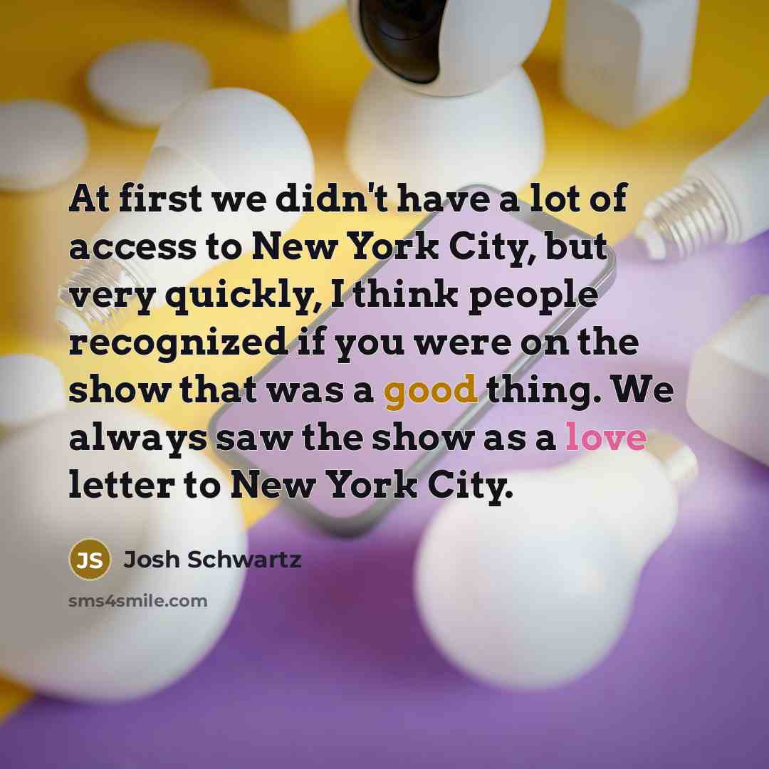 “At first we didn't have a lot of access to…” quote by Josh Schwartz