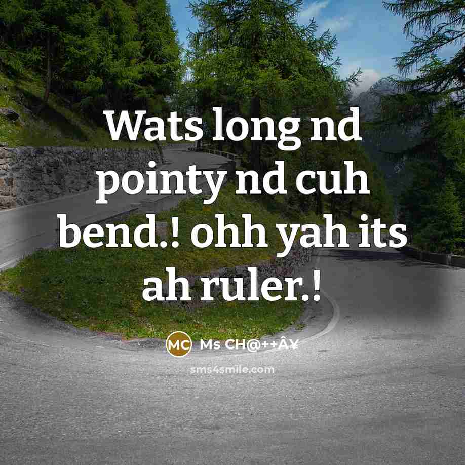 “Wats long nd pointy nd cuh bend.! ohh yah its ah ruler.!” quote by Ms CH@++Â¥