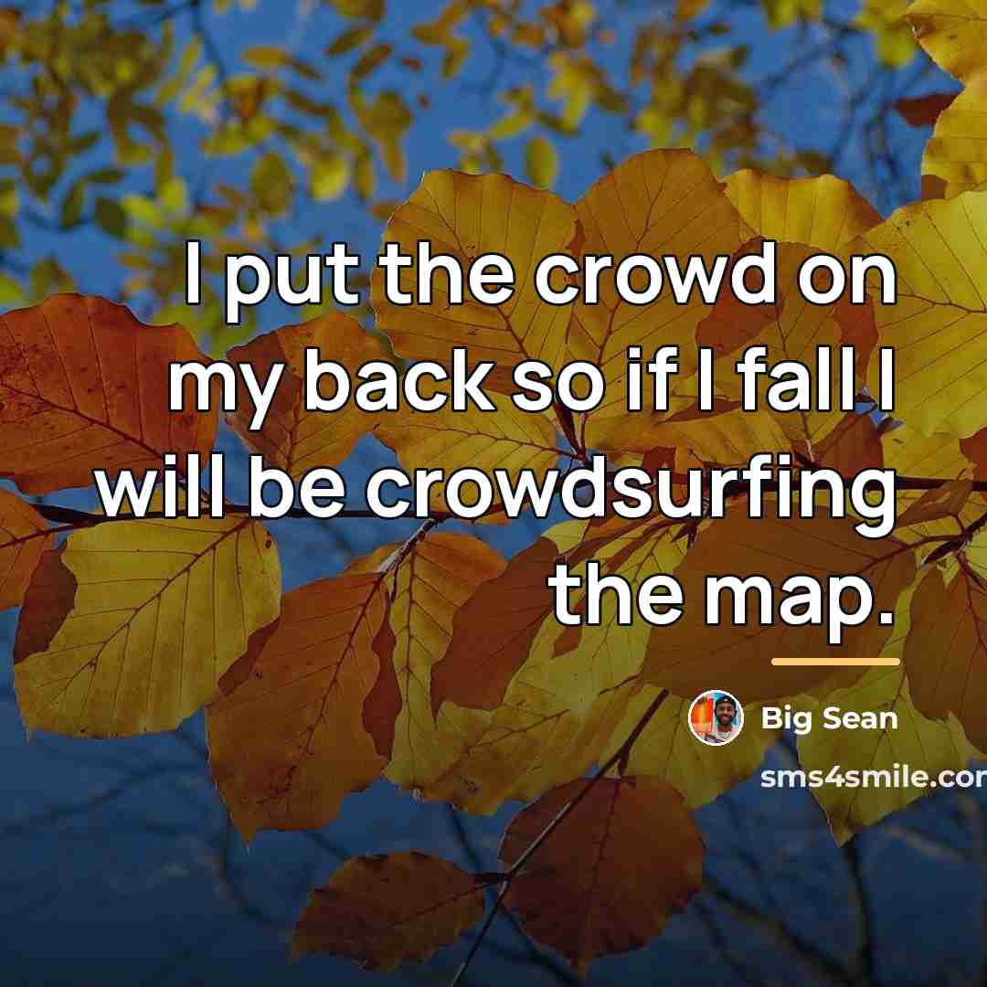 “I put the crowd on my back so if I…” quote by Big Sean