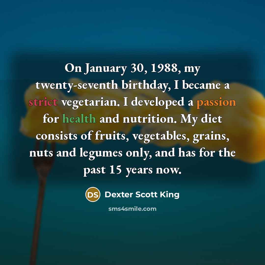 “On January 30, 1988, my twenty-seventh birthday, I became a…” quote by Dexter Scott King
