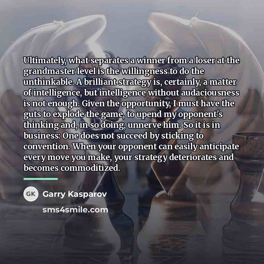 “Ultimately, what separates a winner from a loser at the…” quote by Garry Kasparov