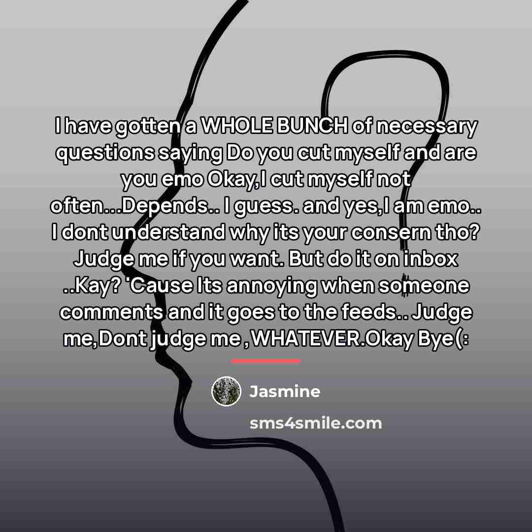 “I have gotten a WHOLE BUNCH of necessary questions saying…” quote by Jasmine