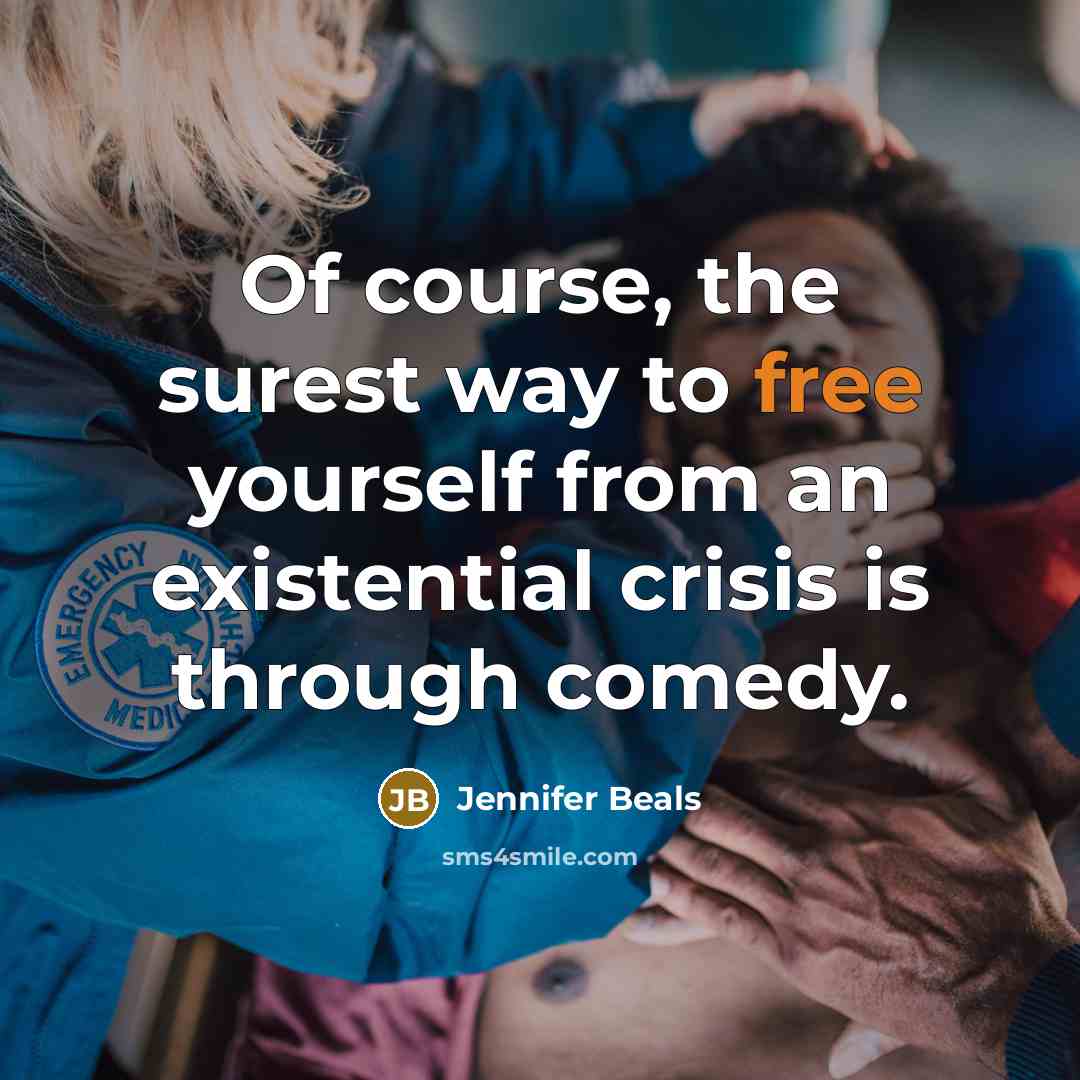 “Of course, the surest way to free yourself from an…” quote by Jennifer Beals