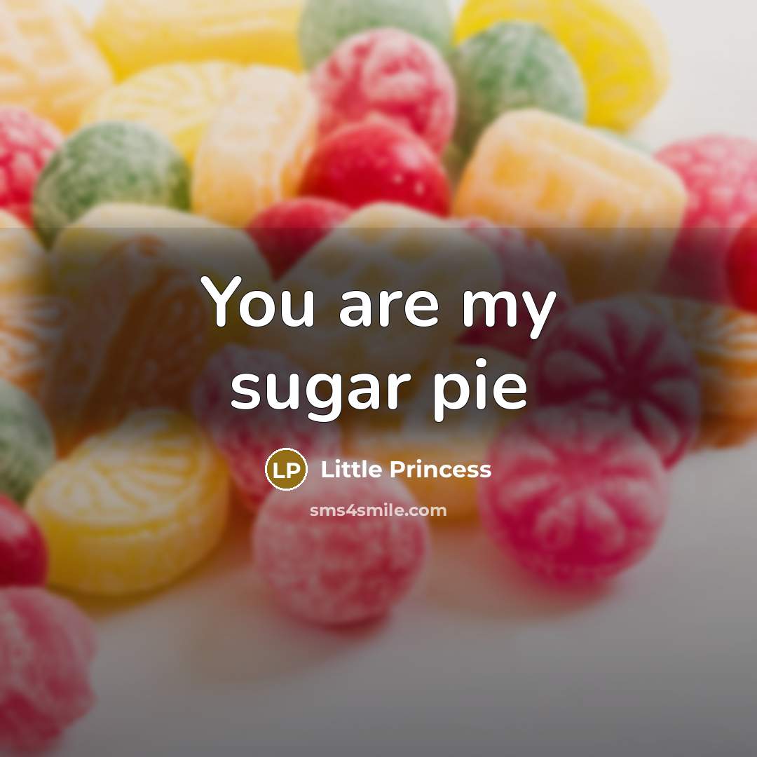 “You are my sugar pie” quote by Little Princess