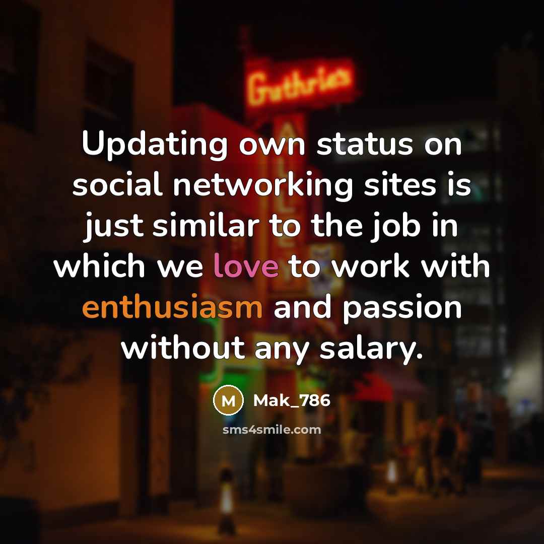 “Updating own status on social networking sites is just similar…” quote by Mak_786