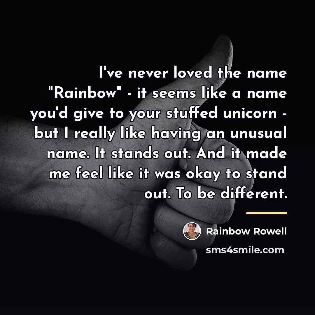 “I've never loved the name "Rainbow" - it seems like…” quote by Rainbow Rowell