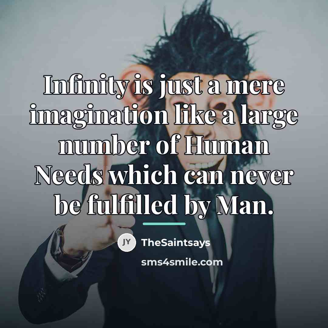 “Infinity is just a mere imagination like a large number…” quote by TheSaintsays