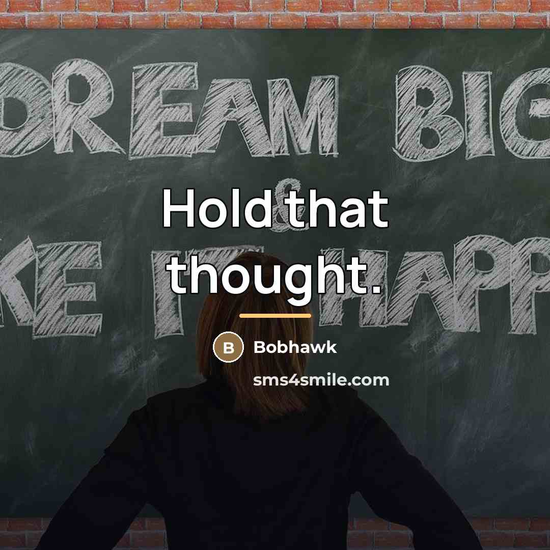 “Hold that thought.…” quote by Bobhawk