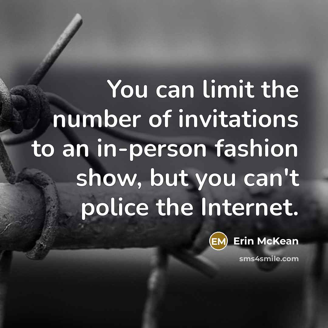 “You can limit the number of invitations to an in-person…” quote by Erin McKean