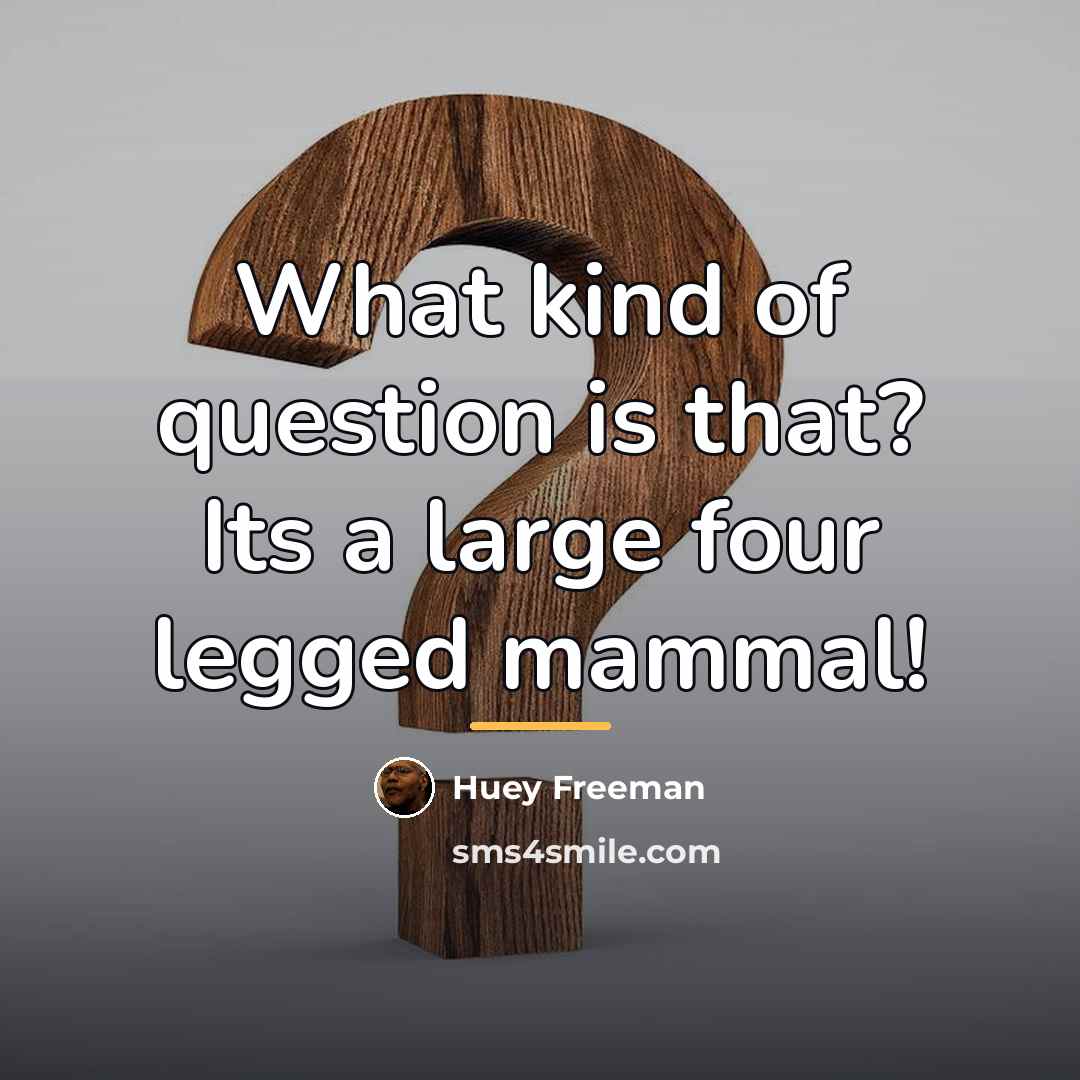 “What kind of question is that? Its a large four…” quote by Huey Freeman