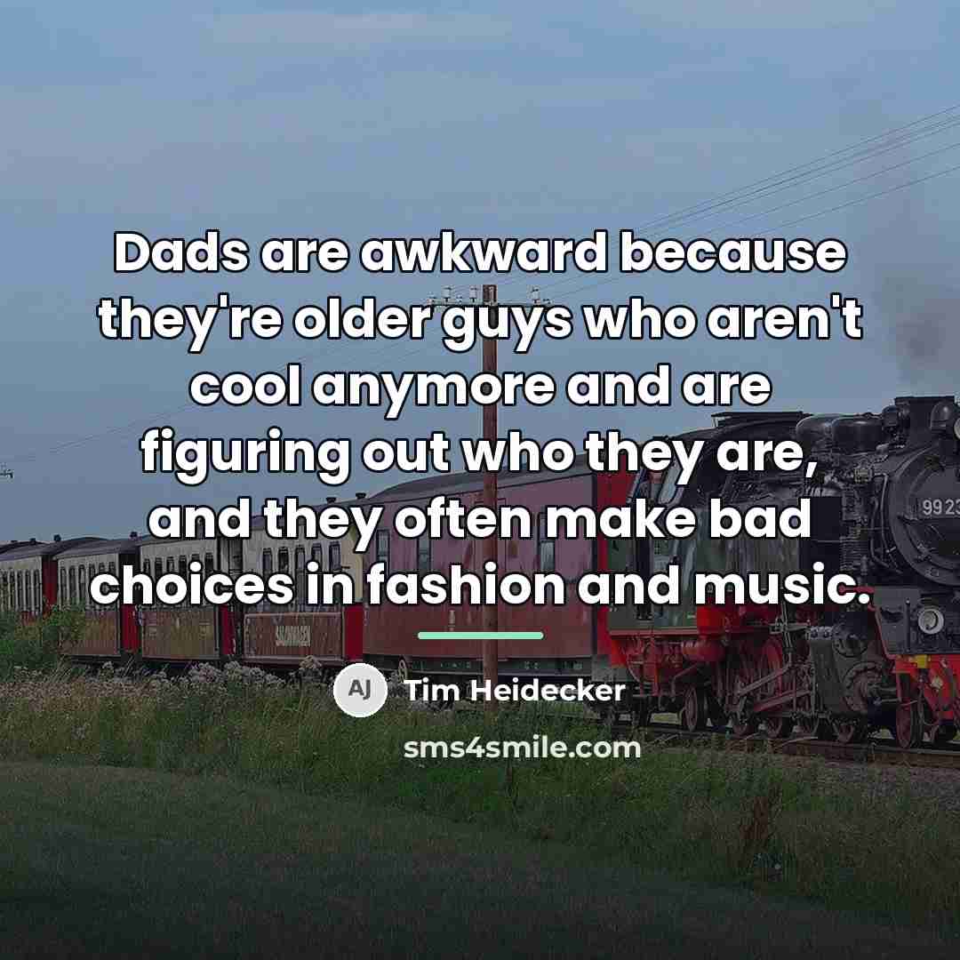“Dads are awkward because they're older guys who aren't cool…” quote by Tim Heidecker