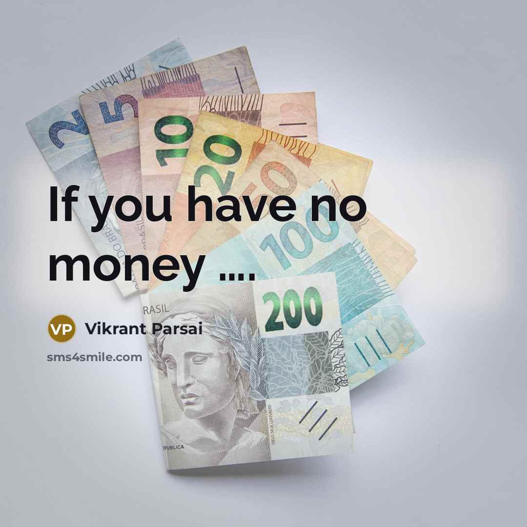“If you have no money .........…” quote by Vikrant Parsai