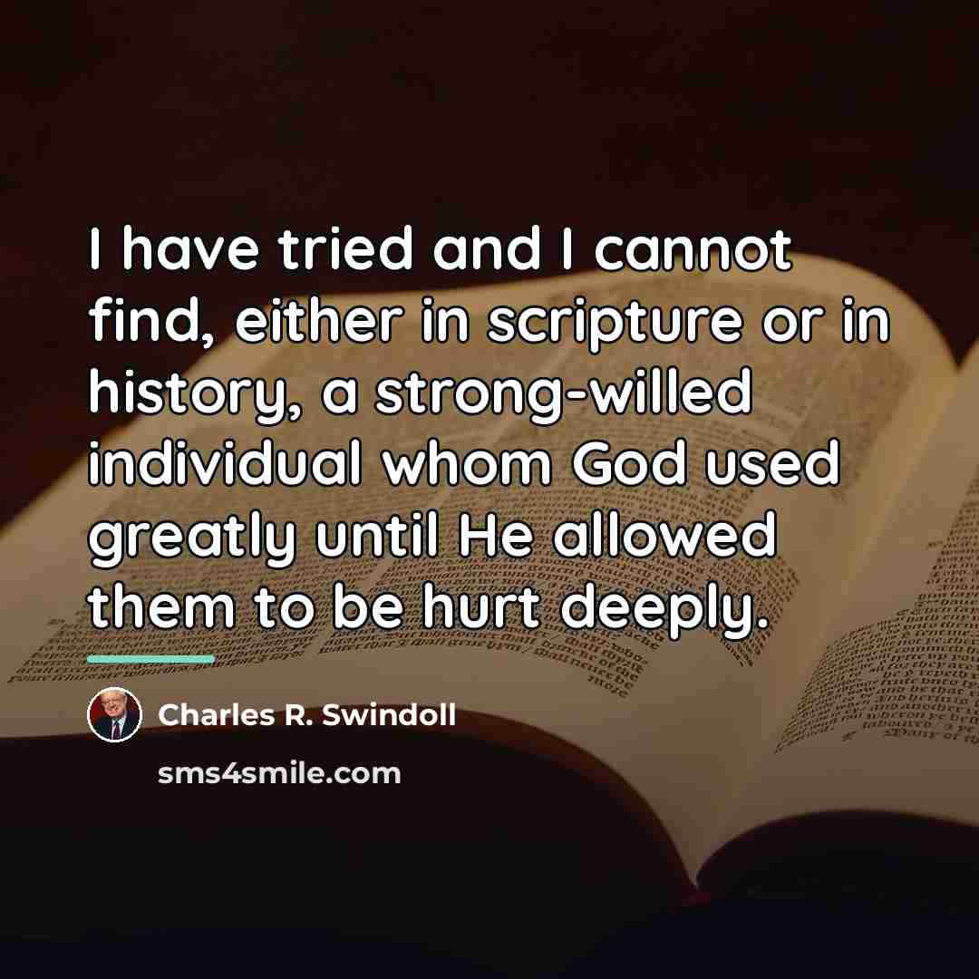 “I have tried and I cannot find, either in scripture…” quote by Charles R. Swindoll