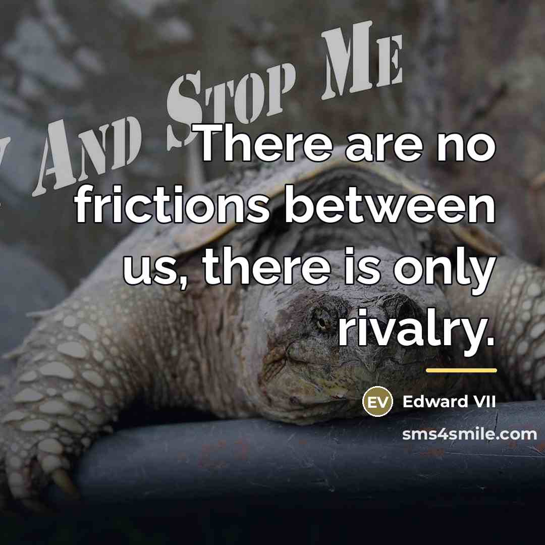 “There are no frictions between us, there is only rivalry.…” quote by Edward VII