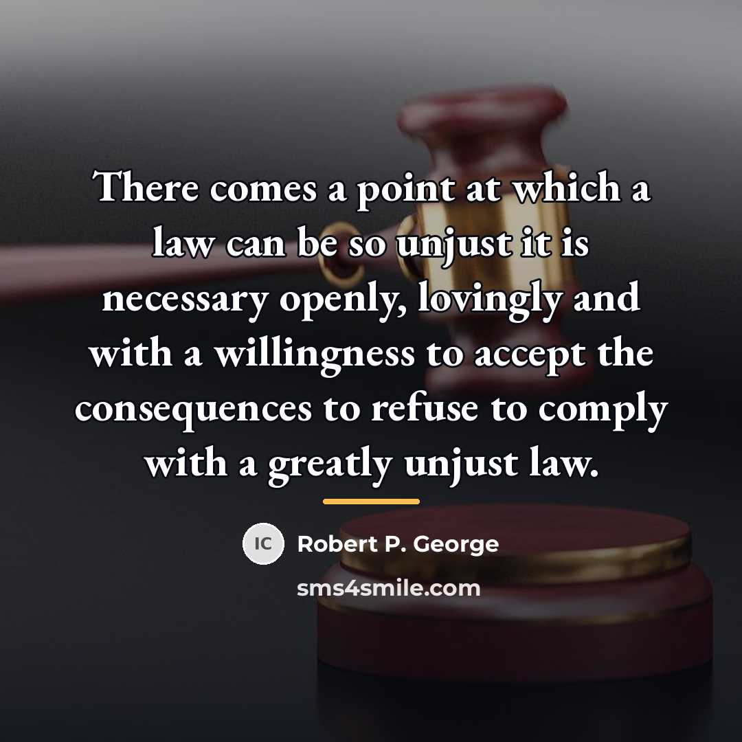 “There comes a point at which a law can be…” quote by Robert P. George