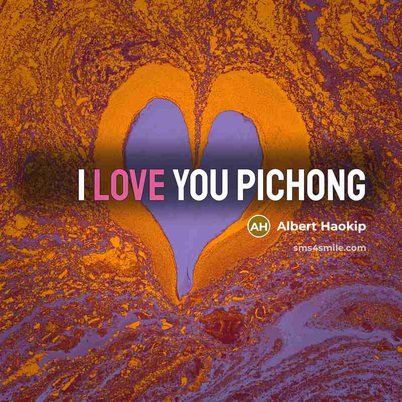 “I love you pichong” quote by Albert Haokip