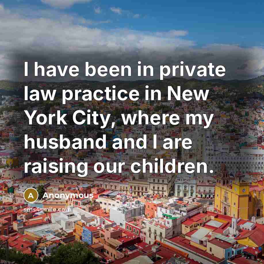 “I have been in private law practice in New York…” quote by Anonymous