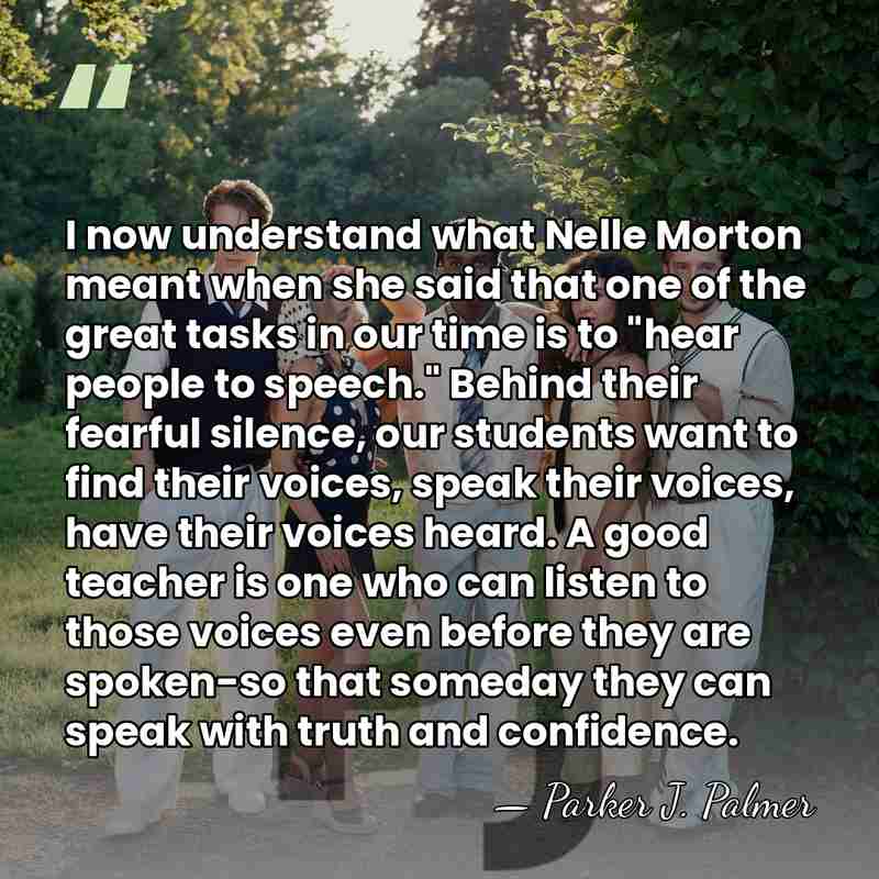 I now understand what Nelle Morton meant when she said that one&hellip; - Parker J. Palmer