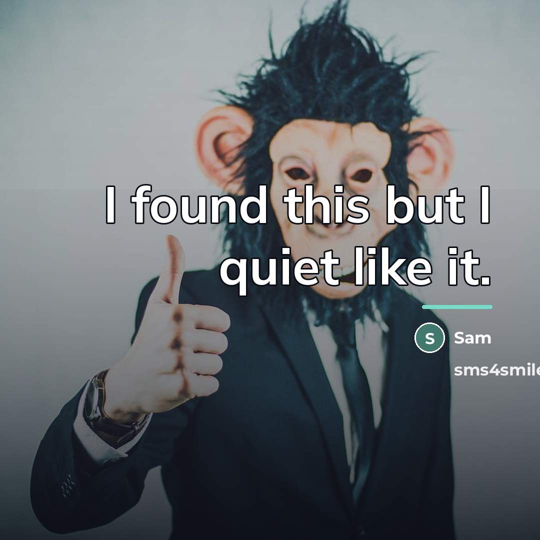 “I found this but I quiet like it.…” quote by Sam