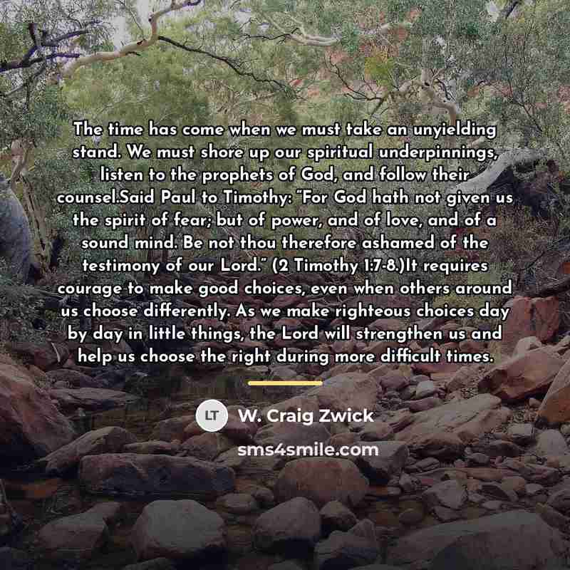 “The time has come when we must take an unyielding…” quote by W. Craig Zwick